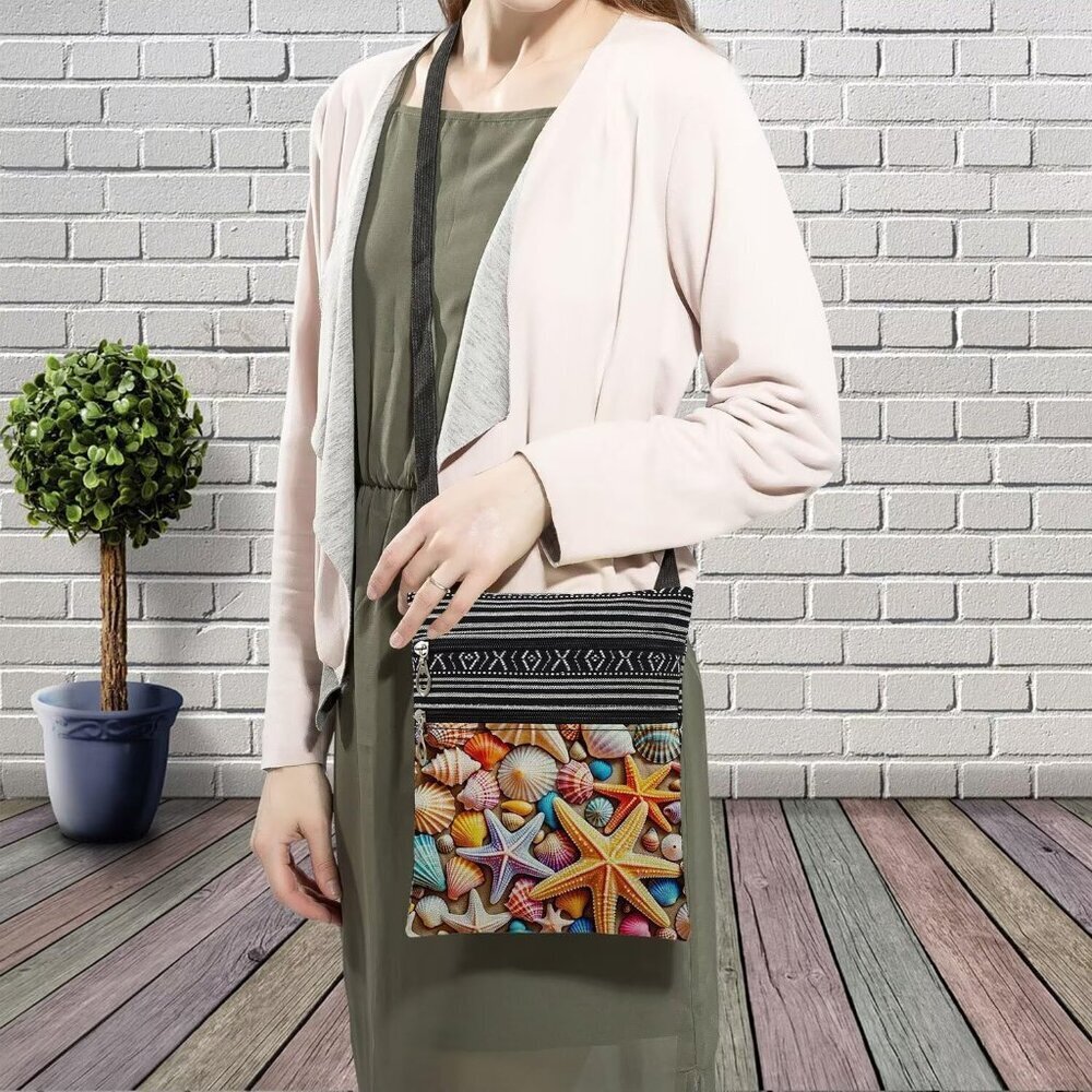 Small Ethnic Pattern Crossbody Bag Polyester Adju… - image 3